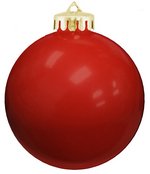 USA Shatterproof Christmas Ball Ornaments - Red