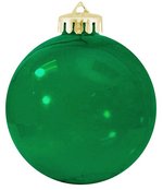USA Shatterproof Christmas Ball Ornaments - Translucent Green