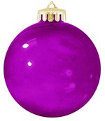 USA Shatterproof Christmas Ball Ornaments - Translucent Purple