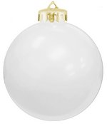 USA Shatterproof Christmas Ball Ornaments -  White
