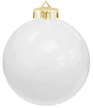 USA Shatterproof Christmas Ball Ornaments -  White 