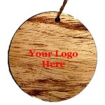 Rustic Wooden round Ornament - Screen Print