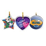 Acrylic Suncatcher Ornament Heart Shape Full Color Imprint