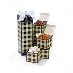 Many Thanks Gourmet Keepsake Box Black and Cream Buffalo Plaid