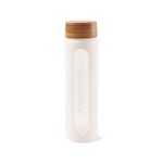 Bali Bamboo Glass Bottle - 25 Oz. White
