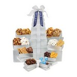 Ultimate Shimmering Sweets & Snacks Gourmet Tower - Silver Diamond