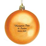 Custom Christmas Ornament - Shatterproof - Orange