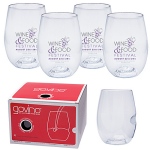 Govino® 16oz Wine Glass with Custom Imprint - 4 Pack Boxed