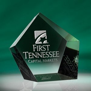 Pentangle Optic Crystal Paperweight 