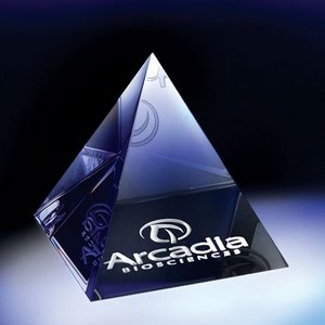 Optic Crystal Pyramid Paperweight 