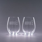 Riedel Stemless Engraved Cabernet Wine Glasses - Traveler 21oz