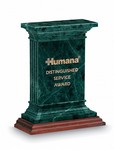 Churchill Green Marble on Wood Base Award