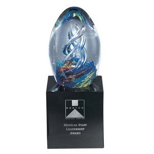 Hydra Art Glass on Black Base 