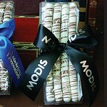 2oz Chocolate Bar Topped with Nonpareil (Logo) Colors