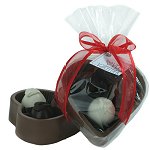 Edible Chocolate Heart Box with Truffles 6 oz.
