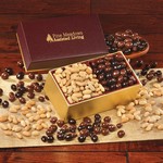 Choice Virginia Peanuts & Chocolate Covered Peanuts -Burgundy Box