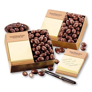 Beech Post-it Note Holder Packed in Gift Box with Milk Chocolate 