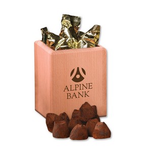 Hardwood Pen & Pencil Cup with Cocoa Dusted Truffles 