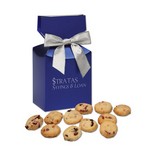 Gourmet Bite-Sized Cranberry Shortbread Cookies in Blue Premium D