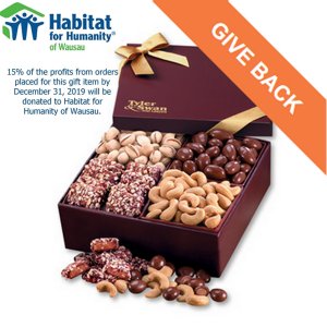 Chocolate and Nuts Classic in a Burgundy Gift Box 