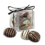 Stylish Acetate Cube with Chocolate Covered Oreos