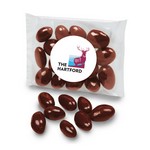 Chocolate Covered Almonds in a Cello Pouch
