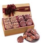 Toffee & Turtles in Gold Gift Box- Satin Burgundy