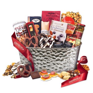 Epicurean Feast Gourmet Gift Basket - Red Ribbon 