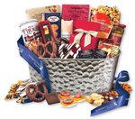 Epicurean Feast Gourmet Gift Basket - Satin Burgundy