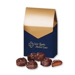 Chocolate Sea Salt Caramels in Gable Top Gift Box
