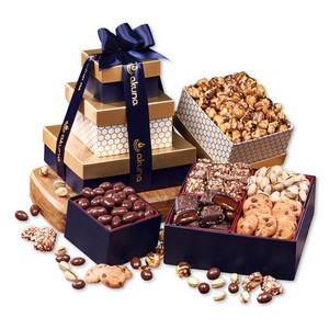 Navy & Gold Sweet Sampler Tower 