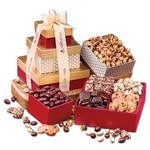 Red and Gold Sweet Sampler Gift Tower