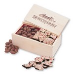 Peppermint Bark & Chocolate Almonds in Wooden Collector's Box