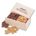 Chocolate Almonds & Cashews in Wooden Collector's Box