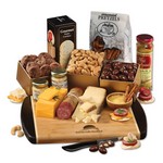 Java Bamboo Cutting Board with Gourmet Cheese Selections