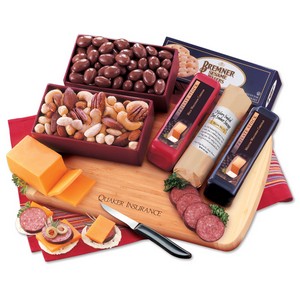 Party Starter Cheese, Sausage, Crackers and Nuts 