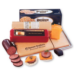 Just Great Cheese Assortment and Logo Cutting Board 