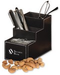 Faux Leather Desk Organizer with Extra Fancy Jumbo Cashews