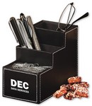 Faux Leather Desk Organizer with English Butter Toffee