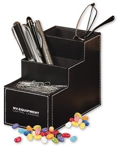 Faux Leather Desk Organizer with Jelly Belly? Jelly Beans 