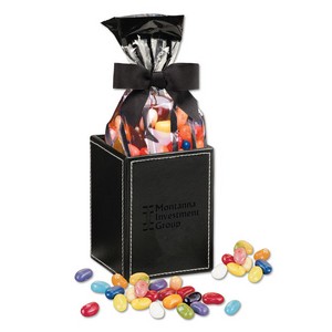 JELLY BELLY Jelly Beans in Faux Leather Pen & Pencil Cup 