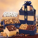 Navy and Gold Tower of Treats