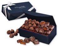 Sea Salt Caramels and Truffles in Navy Magnetic Closure Box
