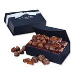 Chocolate Sea Salt Caramels and Cocoa Dusted Truffles in Navy Magnetic Box