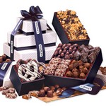 Gift Tower of Sweets - Navy and White