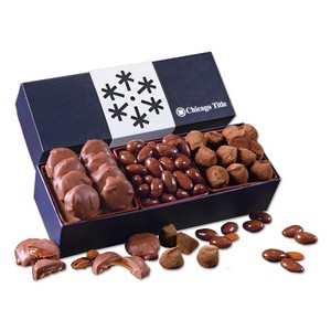Snowflake Wrapped Box of Distinction Chocolate And Nuts Gift Box 