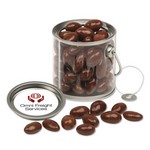 Clear Miniature Paint Bucket Pails with Chocolate Covered Almonds