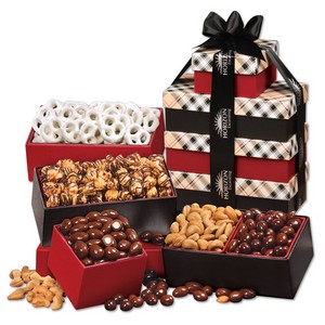 Classic Plaid Tower of Treats 