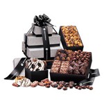 Gift Tower of Sweets - Black and Silver