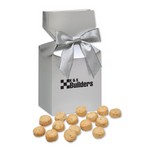 Gourmet Bite-Sized Butter Toffee Pecan Cookies in Silver Premium 